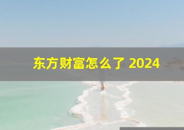 东方财富怎么了 2024